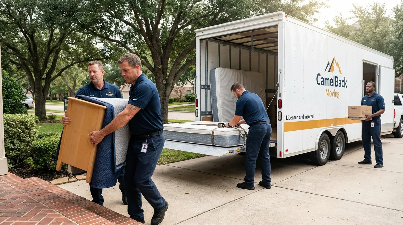 Crew loading residential truck for cross-state move from Fort Collins, CO